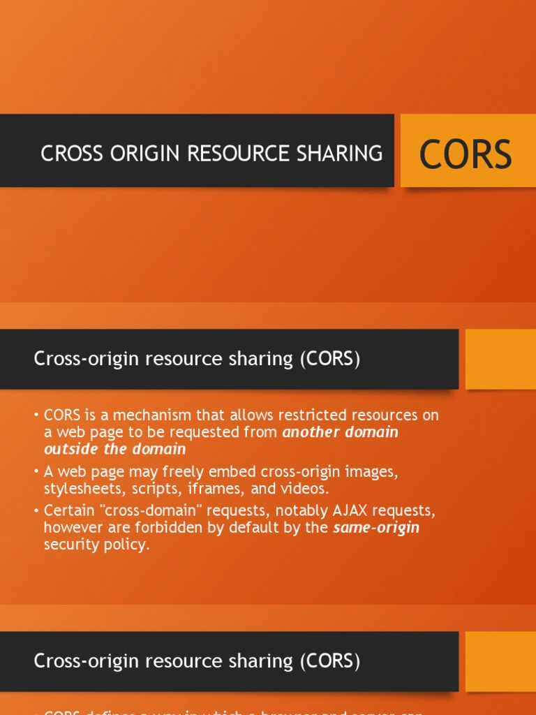 Cross Origin Resource Sharing | PDF | World Wide Web Consortium ...