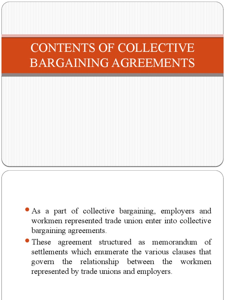 Key Clauses in Collective Bargaining Agreements | PDF