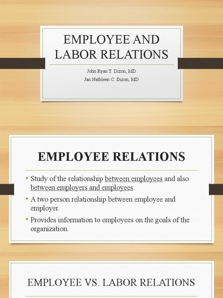 Employee and Labor Relations Overview | PDF | Collective Bargaining ...