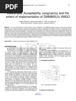 Awareness Acceptability Congruency and The Extent of Implementation of DMMMSUs VMGO