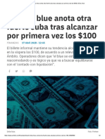 El dólar blue anota otra fuerte suba tras alcanzar por primera vez los $100