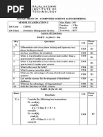 Department of - Computer Science & Engineering Model Examination-I