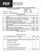 Department of Computer Science and Engineering Model Examination-Ii