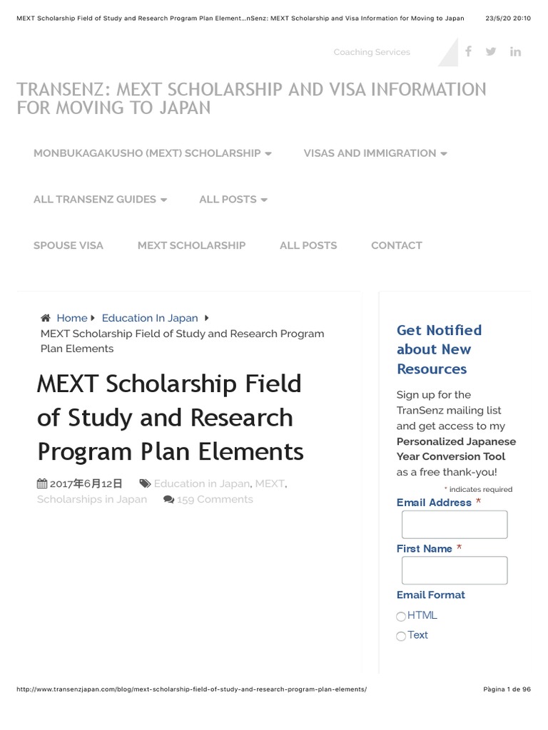 mext-scholarship-field-of-study-and-research-program-plan-elements