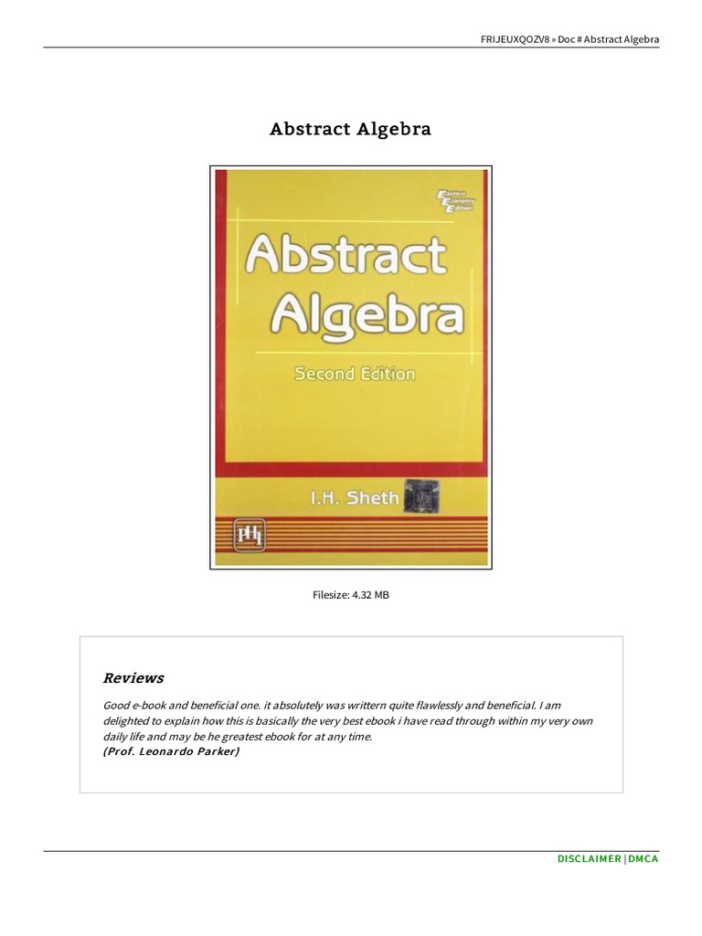Abstract Algebra Abstract Algebra Reviews Reviews PDF Abstract