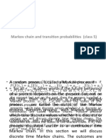 Markov Chain and Transition Probabilities (Class 5)