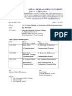 PCP Schedule For PGDJMC Batch 2019-2020 Paper1 MMCC