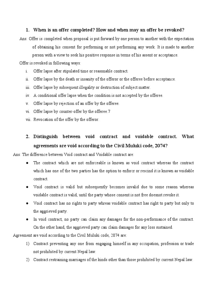 void-and-voidable-contract-pdf-law-of-agency-offer-and-acceptance