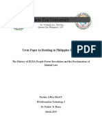 New Era University: Term Paper in Reading in Philippine History