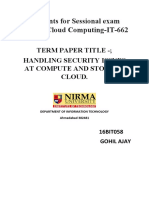 Assignments For Sessional Exam 2020 For Cloud Computing-IT-662