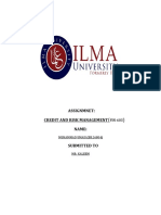 Assignmnet: Credit and Risk Management Name:: Muhammad Umais (Bb.26804)