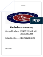 Zimbabwe Economy: Group Members: MIRZA ZOHAIB ALI
