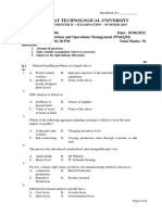 POM Exam Questions on Production Planning, Quality Management, Facility Location