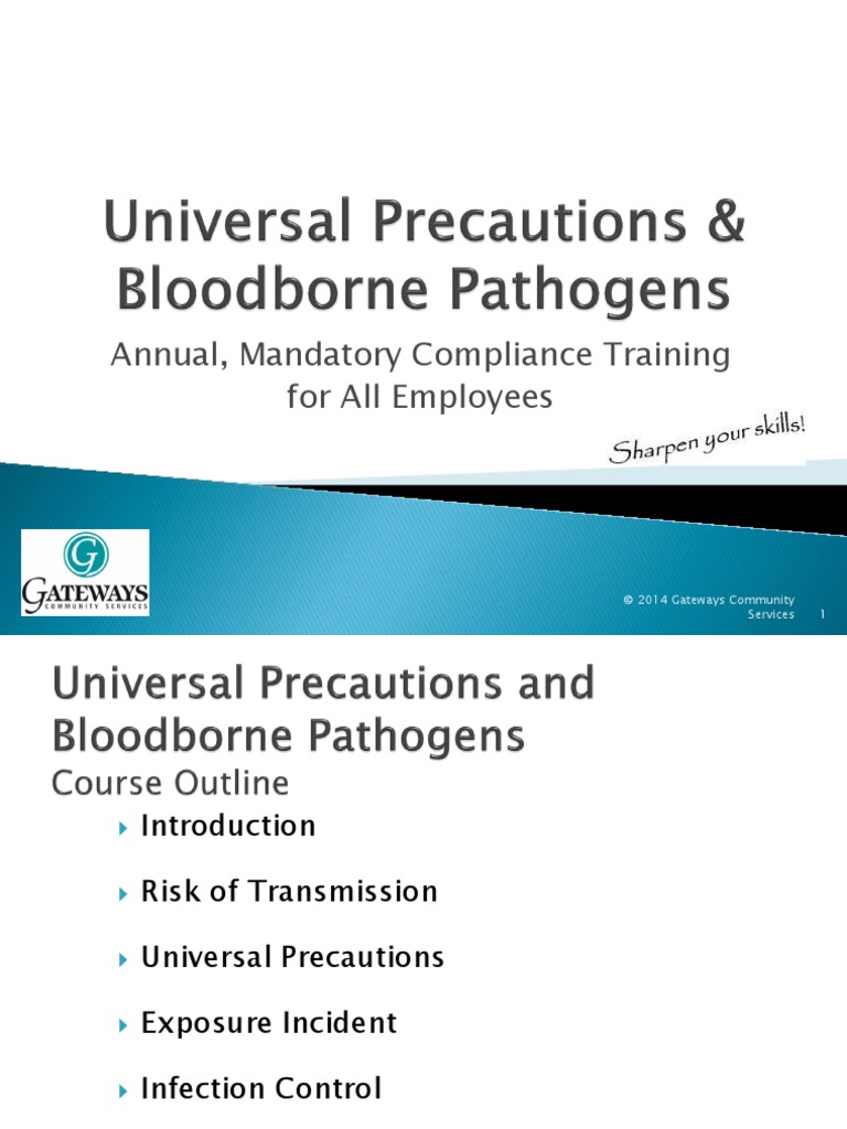 Training Universal Precautions | PDF | Hepatitis B | Infection
