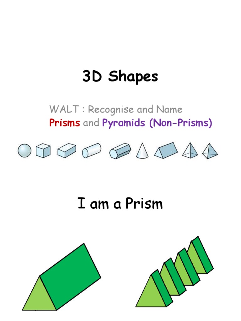 3d Shapes Prisms PDF