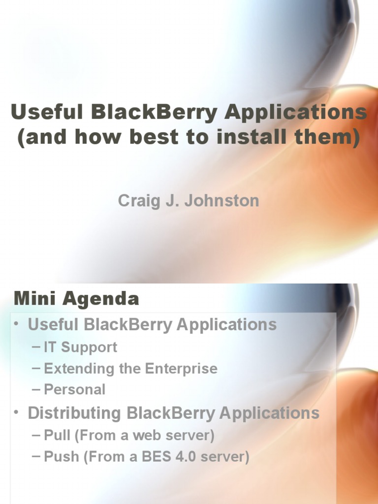 Essential BlackBerry Apps & Installation Guide | PDF | Internet & Web ...