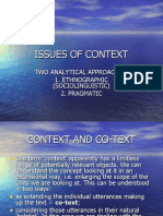 Issues of Context