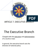 article 7. executive branch