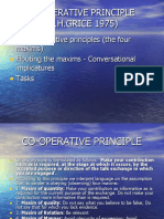 Conversational Principle - Cooperation