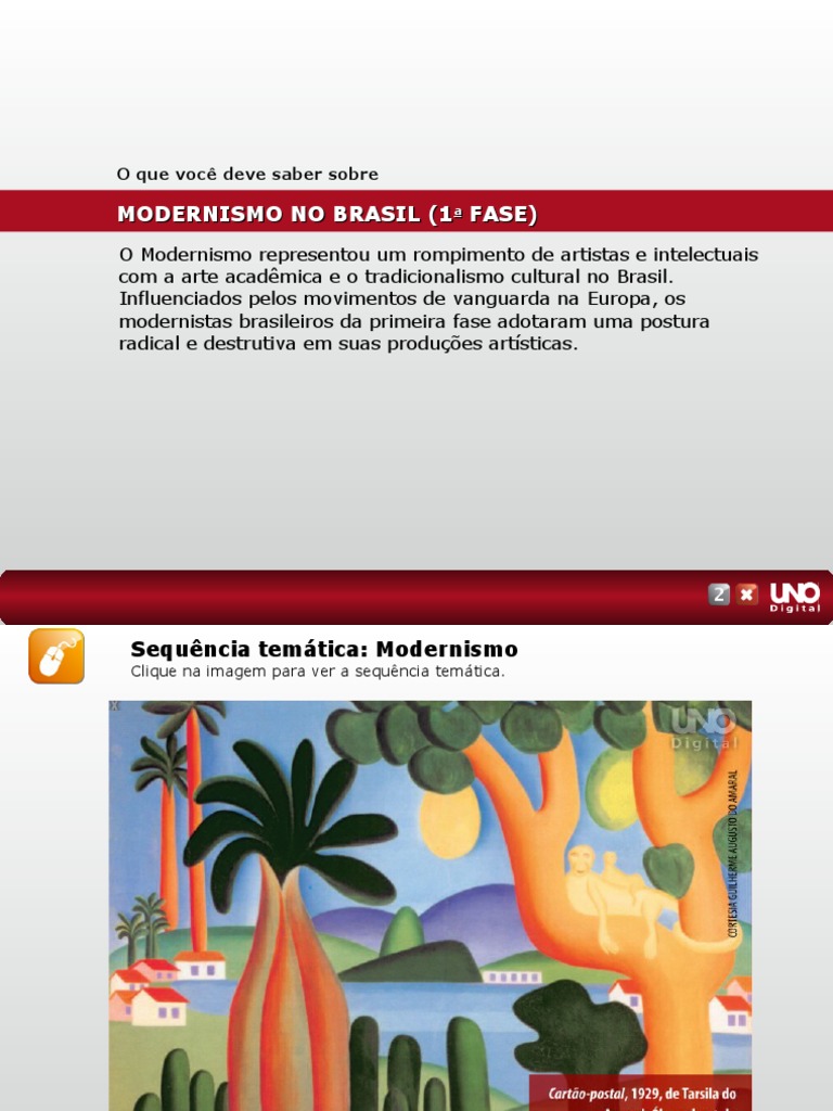 Modernismo Brasileiro: Primeira Fase | PDF | Romantismo | Brasil
