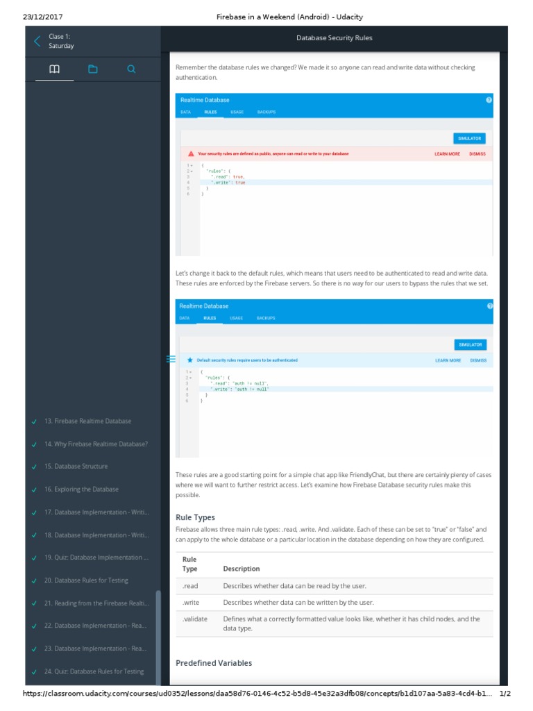 Firebase Security for Android Devs | PDF | Databases | Password