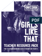 "Girls like that" play teacher resources