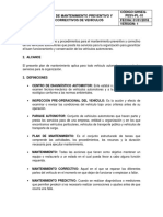 Ghseq-Pesv-Pl-10 Plan de Mantenimiento Preventivo y Correctivo de Vehiculos