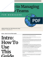 Guide To Managing Remote Teams For Managers - Second Edition