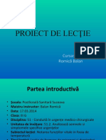 Proiect de Lecţie