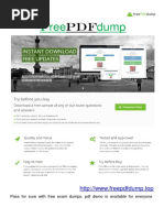 Free Dump: Pass For Sure With Free Exam Dumps, PDF Demo Is Available For Everyone