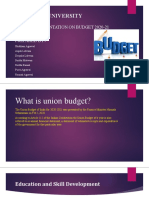 O.P Jindal University: A Presentation On Budget 2020-21 Prepared By