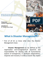 Role of Local Self Government in Disaster Management in India