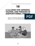 StrategieS For LiStening TaLking and Thi