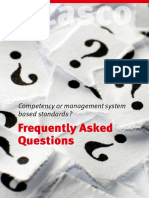 Frequently Asked Questions: Competency or Management System Based Standards ?