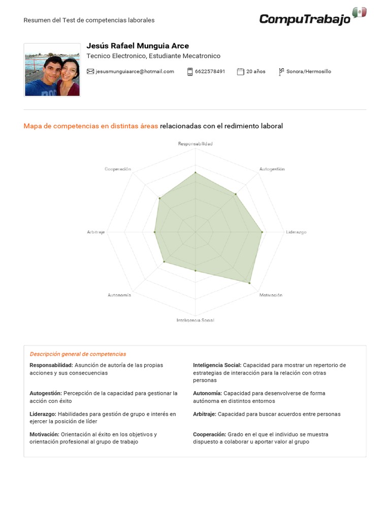 Resultados del Test de Competencias Laborales | PDF