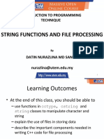 String Functions and File Processing