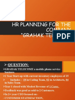 HR Planning For The Company "Grahak Telecom"