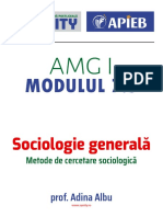 Modulul 7.5 Metode de Cercetare Sociologica