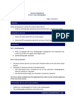 Session 6 (Individual) Forum 2: My Autobiography Delivery Week: 2 Type: Compulsory