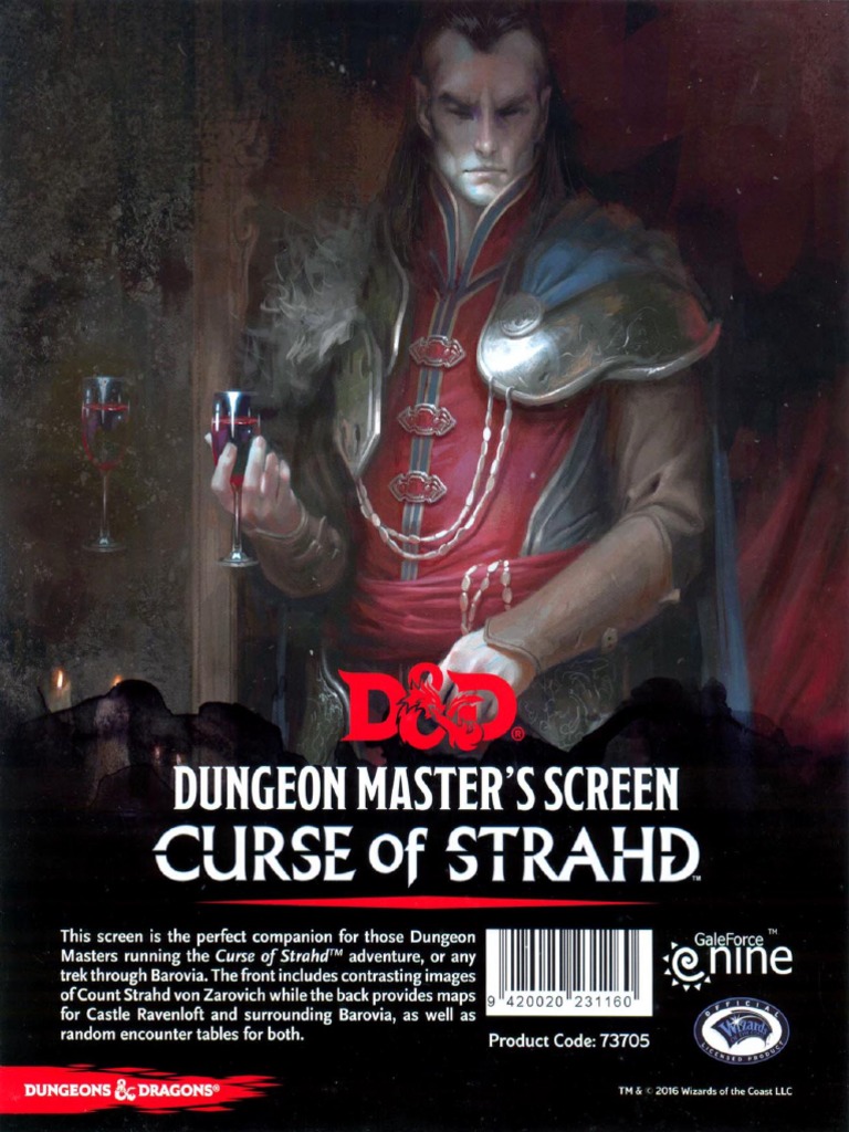 Curse Of Strahd Dm Screen Printable Pdf