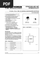 ST93C46A, 46C, 46T ST93C47C, 47T: 1K (64 X 16 or 128 X 8) Serial Microwire Eeprom