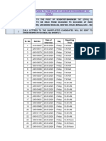 Schedule of The Interview To The Post of Scientist/Engineer 'SC' (Civil)