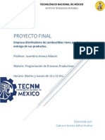 Proyecto Final: Empresa Distribuidora de Combustibles Tiene Perdidas en La Entrega de Sus Productos