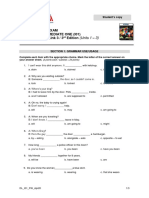 Final Written Exam Course: Intermediate One (I01) Book: World Link 3 / 3 Edition (Units 1