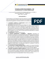 Comunicado No. 3 - COVID 19 Lineamientos Académicos
