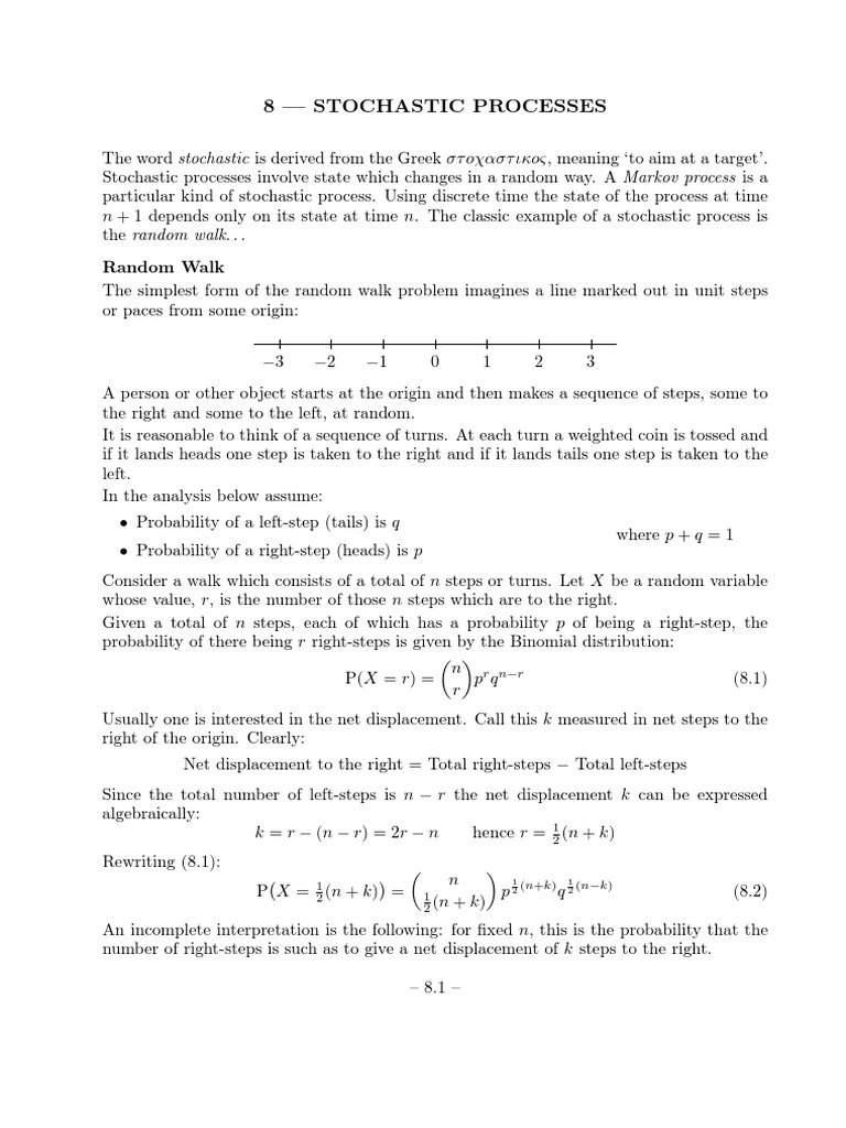 Random Walk | PDF | Stochastic Process | Probability Distribution