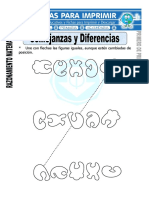 Ficha de Semejanzas y Diferencias para Primero de Primaria 1