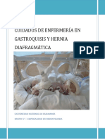 Cuidados de enfermería en gastroquisis y hernia diafragmática