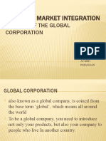 Lesson 3: Market Integration: The Rise of The Global Corporation