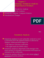 Introduction To Sensitivity Analysis Graphical Sensitivity Analysis Sensitivity Analysis: Computer Solution Simultaneous Changes